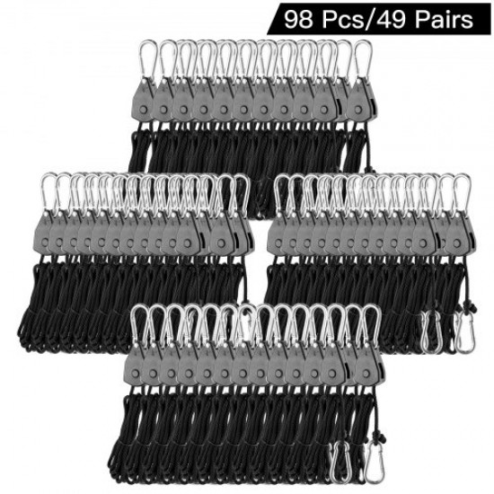 Comprar Perchas de Luz Ajustables, Percha de Clip de Cuerda 49 Pares, Longitud de 6 pies