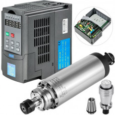 Motor de Husillo Refrigerado por Aire 2,2 kW ER20 400 Hz 0-24000 R/min + Variador de Frecuencia de 3HP 2,2KW VFD PLC Fácil Combinación para Mejorar Eficiencia del Trabajo y Rendimiento del VFD