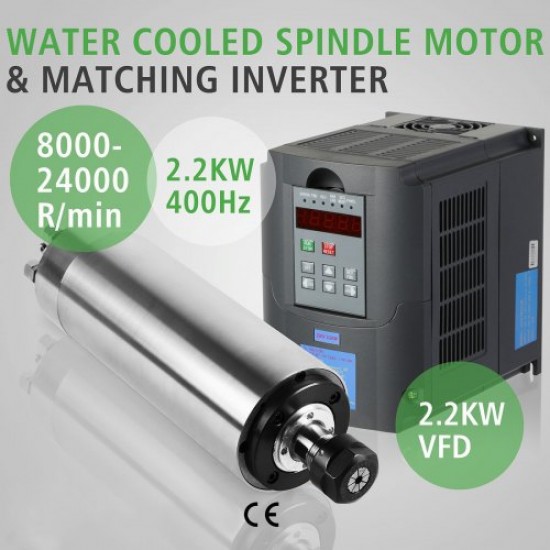 2.2KW CON REFRIGERACIÓN POR AGUA MOTOR DE GIRO CONVERTIDOR 1.5KW Variador de frecuencia VFD