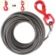 Comprar Cable del Cabrestante de 4,400 lb (2 T), Longitud de 15 m de Acero al Carbono, Cable de Acero con Gancho Giratorio Autoblocante, con Núcleo de Acero de 10 mm, Cable Acero para Servicios Pesados