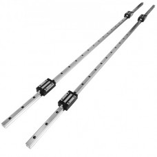 VEVOR Carril Lineal HGH20 Juego de Guías de Lineal con 4 Bloques de Almohadas y 2 Ejes de Carril de 1,500 mm, Carril Lineal Inoxidable con Orificios Pretaladrados, Riel de rodamiento lineal