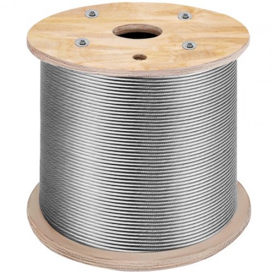 Comprar Cuerda de Alambre de Acero Inoxidable T316 150 m, Cable de Alambre de 1 T con Resistencia a Rotura de 11,14 KN / 2,500 lbs, Construcción de Cable de Alambre 1 x 19 para Aparejo y Elevación