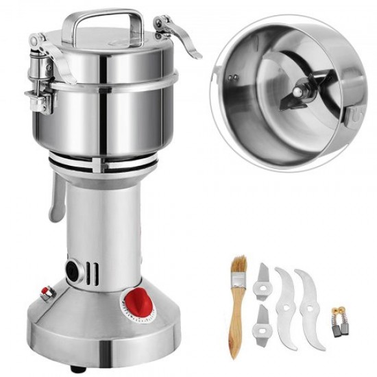 Comprar Máquina de Molino de Grano 1.800 W Molino de Cereales Eléctrico Velocidad del Motor 26.000 r / min Molino de Granos de Acero Inoxidable Dimensiones 344 x 159 mm Tiempo de Operación 0 - 5 minutos