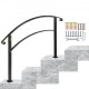 Buy Stair Handrails Stair Railings for 3 Step Stairs Black Wrought Iron Handrail