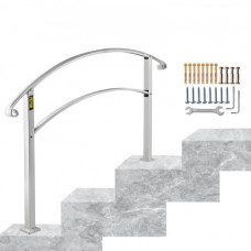 Pasamanos Escalera 3FT Barandilla para Escaleras de Hierro Inoxidable Negra de 3 Pasos