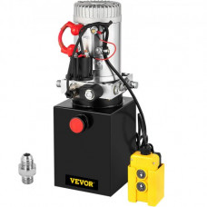 Bomba Hidráulica de Acción Simple Remolque Volquete 12V Depósito Metálico de 4L