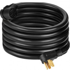 VEVOR Cable de alimentación para RV de 50 pies, 40 A, cable de extensión para RV AWG8, 40 A, cable de extensión para RV, camión, remolque, autocaravana, camper, RV, asas de agarre, cable de alimentaci