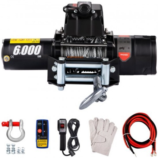 Buy Electric Winch, 12V Electric Winch Steel Rope 42.7ft/13m Electric Winch 62 x 36 x 27cm Electric Winch Electric Hoists with Wireless Remote Control