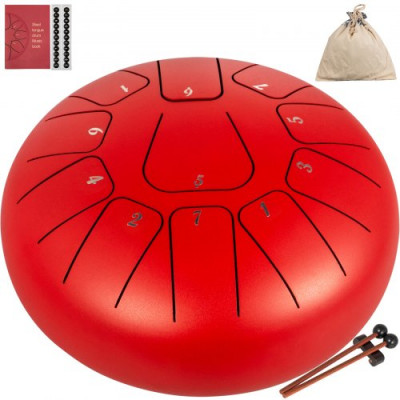 VEVOR 8\'\' Acero Tambor De Lengua Handpan D Mayor 11 Notas Tankdrum Con Bolso Mazos