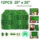 Buy Artificial Boxwood Panels 12 Pcs Artificial Plant Hedge Screen 20x20 Inch Artificial Grass Wall Backdrop Decoration for Fence Wall Patio Garden Walkway Outdoor Indoor