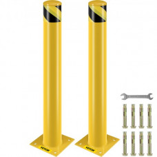 Barrera de acero del tubo amarillo del poste del bolardo del bolardo de la seguridad de VEVOR 36