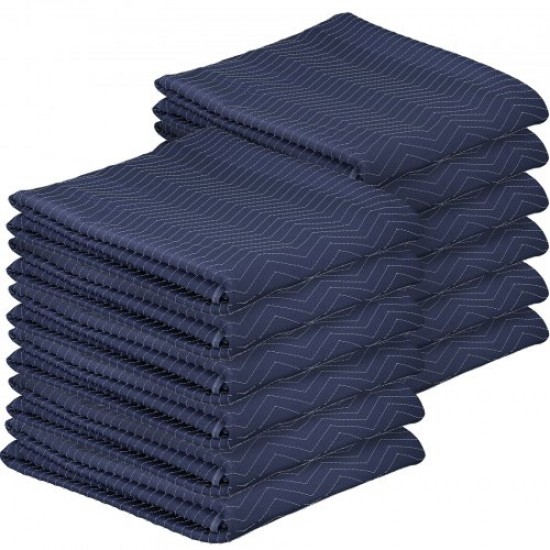 Buy Packing and Moving Blankets 80" x 72" Blue Furniture Wrapping Blanket Moving Blanket 12 Pack Felt Packing Pad for Bed Table Chair Furniture Appliances