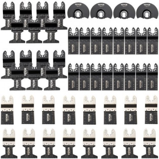 Comprar Hojas de Sierra Multiherramienta Oscilante 50 pcs Hojas de Sierra Oscilante 1-3/4", 1-3/8", 3-1/2" Cuchillas de Herramientas Oscilantes Material de HCS + Acero Inoxidable para Madera y Metal