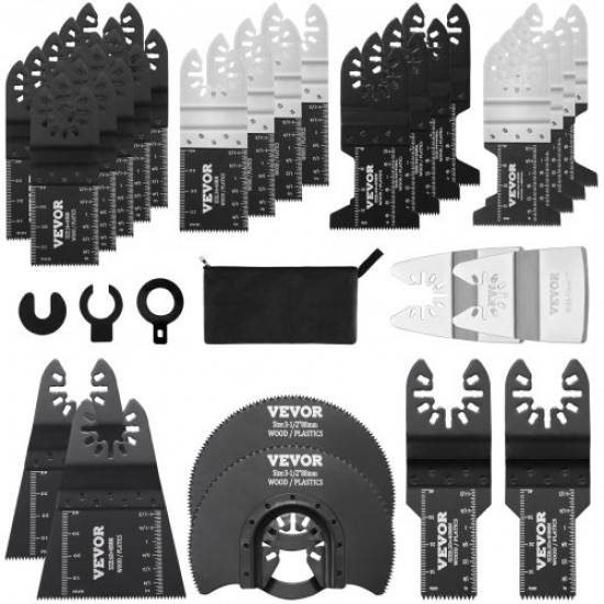 Koop Oscillerende zaagbladen 30 stuks Universele multifunctionele snelsluiting 8 soorten bladen Oscillerende gereedschappen voor hout Metaal Kunststof voor Dewalt Milwaukee Hitachi Chicago Craftsman