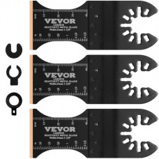 VEVOR Hojas de Sierra Oscilante 3 Piezas Universal Multifunción Herramienta Hojas de Liberación Rápida de Carburo de Titanio Acero Aleación Adecuado para Clavos Pernos Dewalt Milwaukee Hitachi Chicago