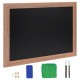 Koop Zwart menukrijtbord met houten frame, muurhangend 457 x 610 mm schoolbord met krijt voor berichten, magnetisch schoolbord voor restaurant, bar, café, keuken, huisdecoratie en bruiloften