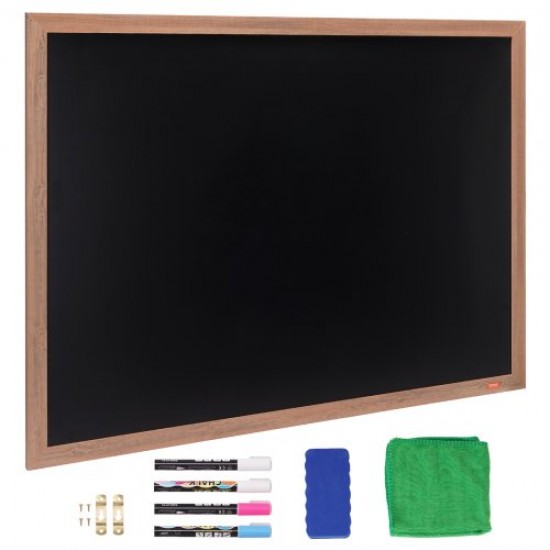 Comprar Quadro de menu preto com moldura de madeira pendurado na parede 889 x 1168 mm Quadro negro com giz para mensagens Quadro negro magnético para restaurante, bar, café, cozinha, decoração de casa e casamentos