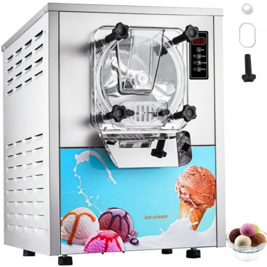 Comprar Máquina Helados Duros 16 - 20 L/H Máquina de Helado de Servido Duro 1400 W Heladera Redonda de Acero Inoxidable con Panel LCD Inteligente Temporizador de Apagado Automático para Bares Cafeterías