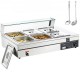 Comprar Aquecedor de buffet 6 x 11,4 L para banho de água elétrico com temperatura ajustável 30-85 ° C 1500 W Aquecedor de buffet seco à prova de queimadura de aço inoxidável para reaquecimento de alimentos para festas noturnas