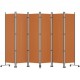 Buy 6 Panel Room Divider Folding Privacy Screen 308 x 36 x 185 cm Privacy Screen Aluminum Alloy Iron Frame for Offices, Hospitals, Restaurants, Orange