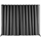 Koop Screen Room Divider 122" x 12" x 90" Polyester Room Divider met mobiele standaard Privacyscherm met wielen voor kantoor, ziekenhuis, slaapkamer, eetkamer, studeerkamer, lichtgrijs