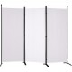 Buy 3 Panel Folding Room Divider Screen with Carbon Steel Frame and Polyester Fabric Privacy Room Divider 226x51.5x185 cm for Office, Bedroom, Dining Room, Study, White