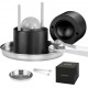 Buy Ice Ball Press 2.4" Aircraft Alloy Ice Ball Press Kit for 60mm Ice Spheres, Ice Press with Tongs and Drip Tray, for Whiskey, Cocktail, Black