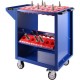 Carretilla de Herramienta Plataforma de Servicio BT40 CNC, Carrito de Herramientas de Acero con 4 Ruedas de Goma con 2 Frenos, Carrito para Herramienta Peso de 25 kg Estable y Suave Color Azul