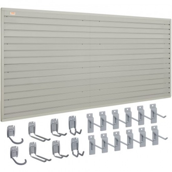 Buy Garage Wall Slat Panel 1220x310mm Tool Storage Panel 8PCS 34kg Capacity with Hooks for Retail Store, Craft Storage Organization