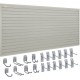 Koop Garagemuurlamellenpaneel 1220x310mm 8PCS Gereedschapsopslagpaneel 34kg Capaciteit met haken voor winkel, ambachtenopslagorganisatie