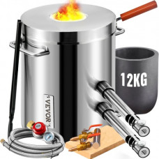 VEVOR Horno de fundición de Propano 12KG Horno de Fusión Acero Inoxidable 1482 ° C