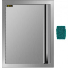 Puerta de acero inoxidable para cocina al aire libre 17 \'\' x 24 \'\' Puertas de acceso a la cocina al aire libre Puerta del Armario de Acero