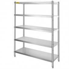 VEVOR Estantería de Almacenamiento para Cargas Pesadas 48X18 Pulgadas Estantería acero inoxidable almacenaja Estantes de Cocina de Acero Inoxidable Capaz de Colocar Una Variedad Electrodomésticos