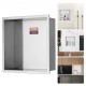 Buy Bathroom Recessed Niche 33.02x33.02cm Wall Mounted Shower Niche Double Shelf 304 Stainless Steel Waterproof Sealed Easy to Clean for Bathroom Shower Soap Storage, Silver