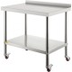 Comprar Mesas de cozinha Carrinho de trabalho 36" x 24" x 35" Mesa de trabalho de aço inoxidável Mesa de preparação com capacidade de carga de 440 lb