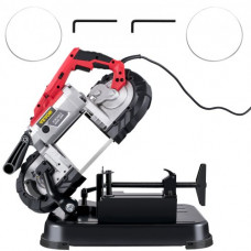 Sierra de Cinta de Metal 220V 1100W Base 0 45° Sierra de Cinta Profesional Tamaño Corte 12,7cm 137,8-472,4 Pies/min Sierra de Cinta de Corte para Metal, Acero, Aluminio y Cable Compuesto