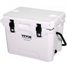 VEVOR Nevera Rígida Portátil 23,7 L 20-25 Latas Nevera de Plástico Rígido con Aislamiento Hermético de Espuma LLDPE para Mantener Fría Comida Bebidas para Senderismo Pícnic Camping Viaje, 50x35x39 cm
