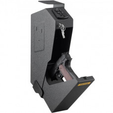 Pistola Caja Fuerte de Seguridad Acero, con 2 Llaves y Cerradura de Combinación, Caja de Almacenamiento de Pistola con Teclado Digital, Caja de Arma Portátil con 2 Llaves 3,3 kg Resistente