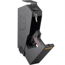 Pistola Caja Fuerte de Seguridad Acero, con 2 Llaves y Cerradura de Combinación, Caja de Almacenamiento de Pistola con Teclado Digital, Caja de Arma Portátil con Bóveda de Llave 3,3 kg