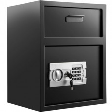 VEVOR Caja Fuerte, 36 x 30 x 45 cm Caja Fuerte para Oficina o Uso Doméstico, 1,2 mm Caja Fuerte Empotrable, Caja Fuerte Pequeña, Caja Fuerte de Forma Cajón, Caja de Seguridad con Pantalla LED y Llave