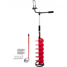 VEVOR Taladro para Hielo Broca de Nylon para Hielo Adaptador de Taladro para Pesca en Hielo Rojo 8'' x 41''