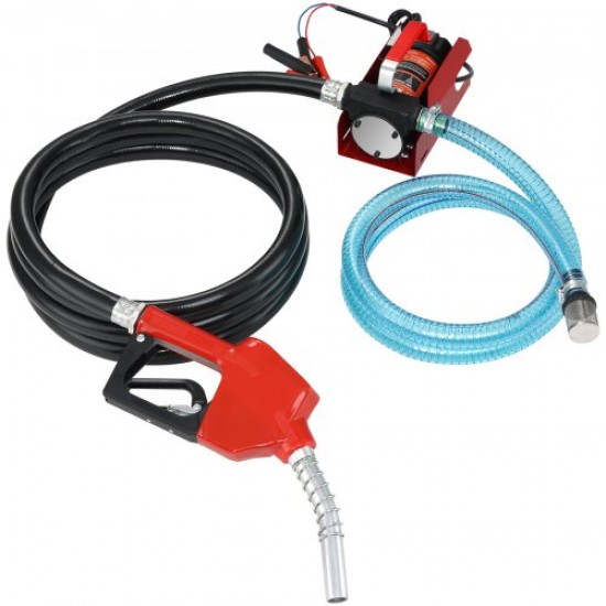 Comprar Bomba de Transferencia de Combustible CC 12V Kit de Bomba Extractora Eléctrica Portátil para Transferencia de Diesel con Boquilla de Cierre Automático, Manguera de Entrega y Succión para Diesel