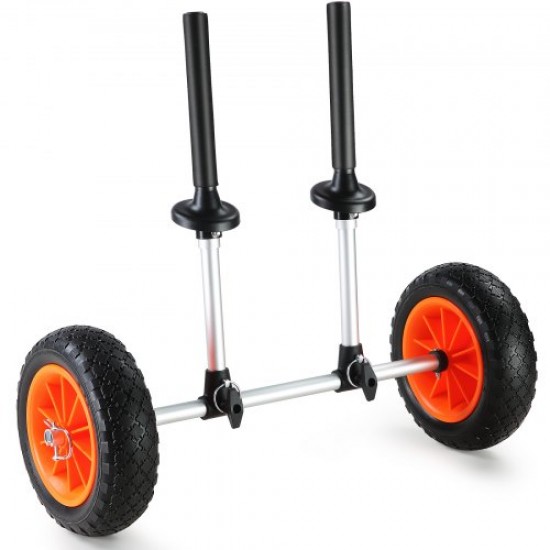 Comprar Carrinho de caiaque para serviço pesado Carga de transporte de canoa dobrável de 127 kg com rodas de 10 "Largura ajustável 110-455 mm para caiaques Canoas Barcos Limite de altura 390 mm