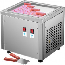 Máquina para Hacer Helados en Rollo 280W Máquina de Helado de Yogur 34x30x31 cm Máquina para Hacer Helados, Cuerpo de Acero Inoxidable 304 de Grado Alimenticio con 2 Palas para Bares, Cafeterías