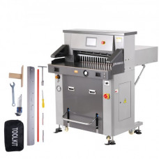 VEVOR Cortadora eléctrica Ancho de corte 660,4 mm Espesor 80 mm Cortador de papel hidráulico Cortador de papel de 800 hojas con pantalla táctil de 7