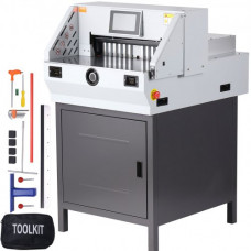 VEVOR Cortadora eléctrica Ancho de corte 482,6 mm Espesor 80 mm Cortador de papel automático Cortador de papel de 800 hojas con pantalla táctil de 7