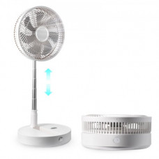 VEVOR Ventilador de Pedestal Portátil Recargable por USB 300 Nmm con Control Remoto Ventilador de Escritorio Silencioso Plegable Retráctil Ajustable 4 Velocidades 10800 mAh para Dormitorio, Camping