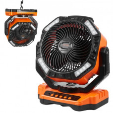 VEVOR Ventilador Portátil USB Recargable de 334 mm con Control Remoto Luces LED Temporizador Ventilador de Escritorio con Batería Giratorio Silencioso 4 Velocidades para Dormitorio, Viajes, Camping