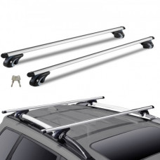 VEVOR Barras Transversales Universales 2 Piezas Portaequipajes de Aluminio con Cerradura para Automóvil Carga de 200 libras Compatible con Rieles Laterales de Hasta 44