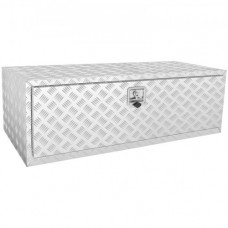 VEVOR Caja de Herramientas para Camión 121,9x61x61 cm Caja de Bastidor Inferior Caja de Almacenamiento de Aleación de Aluminio Montaje Inferior con Cerradura y Llaves para Remolques, Camionetas